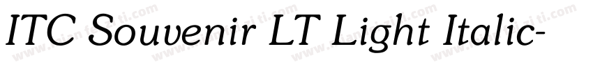 ITC Souvenir LT Light Italic字体转换